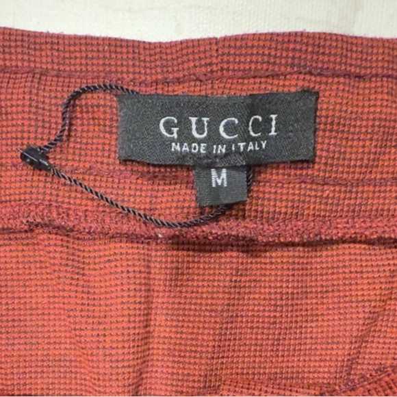 NWOT Gucci Red Joggers with Black Stripes Size M - Picture 2 of 6